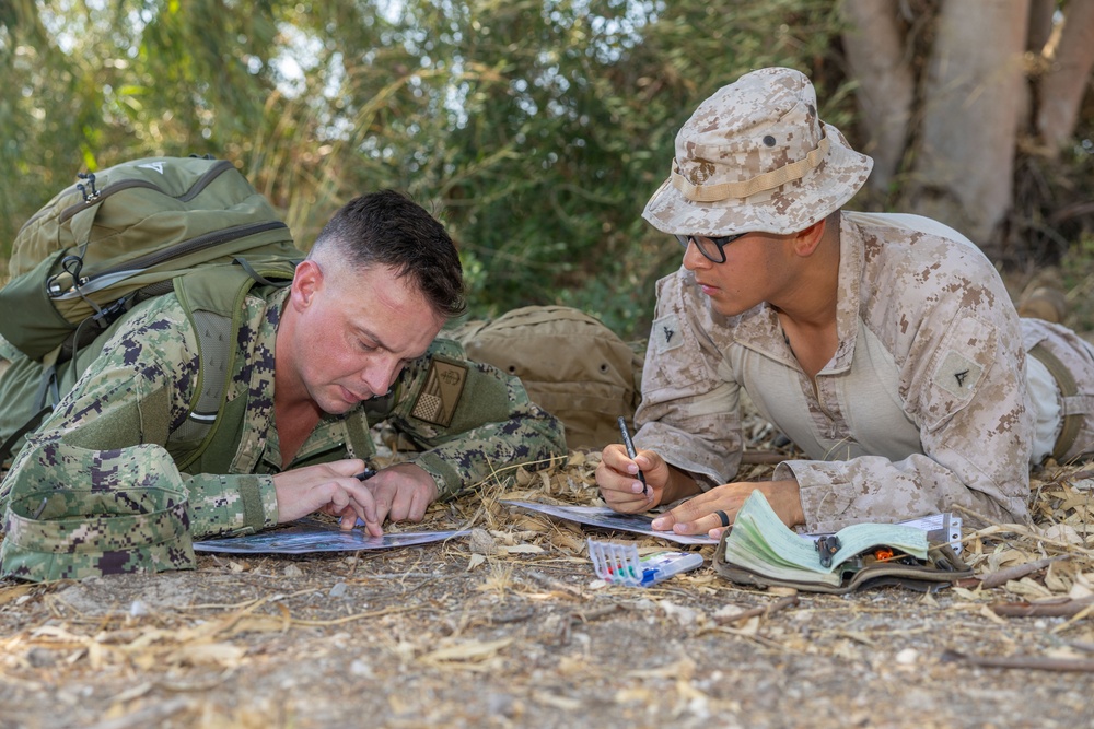 FASTEUR, MSRON 2, and MSRON 11 perform Land Navigation Exercise on Naval Station Rota