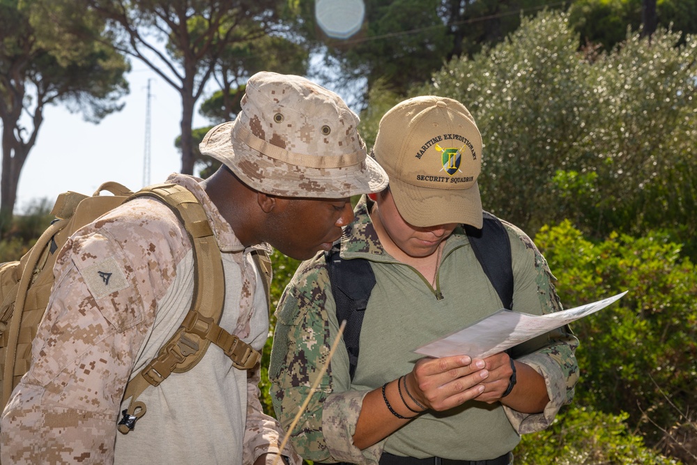 FASTEUR, MSRON 2, and MSRON 11 perform Land Navigation Exercise on Naval Station Rota