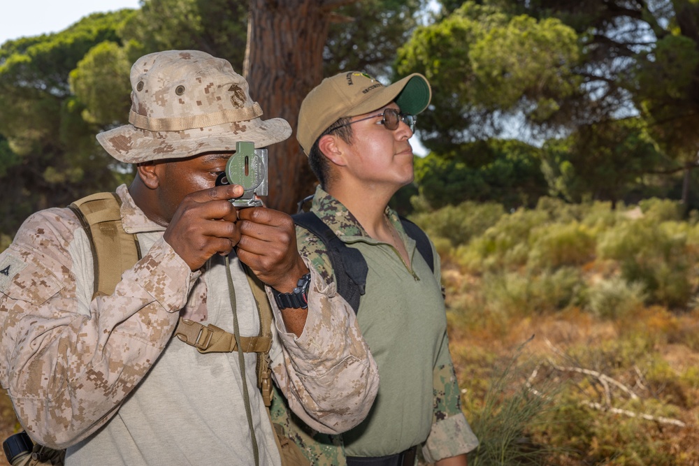 FASTEUR, MSRON 2, and MSRON 11 perform Land Navigation Exercise on Naval Station Rota