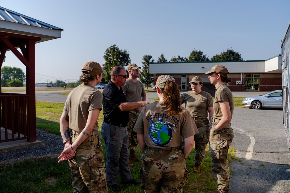 101st ARW FSS Trains on Disaster Relief Mobile Kitchen Trailer