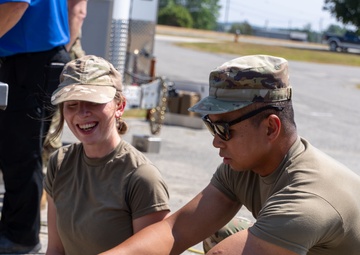 101st ARW FSS Trains on Disaster Relief Mobile Kitchen Trailer