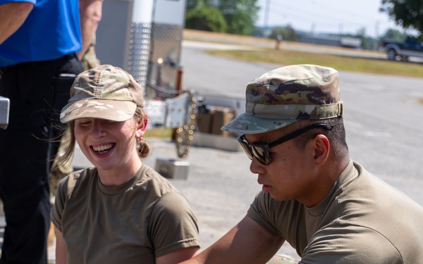 101st ARW FSS Trains on Disaster Relief Mobile Kitchen Trailer