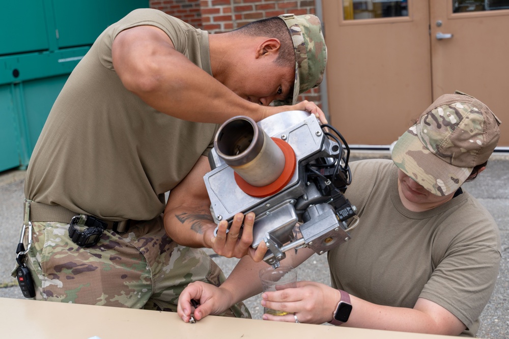 101st ARW FSS Trains on Disaster Relief Mobile Kitchen Trailer