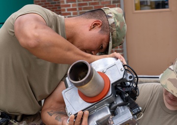 101st ARW FSS Trains on Disaster Relief Mobile Kitchen Trailer