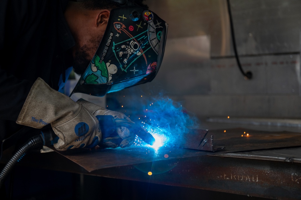 Forging the Fight: 378th EMXS fabrication flight maintains laser-focused precision
