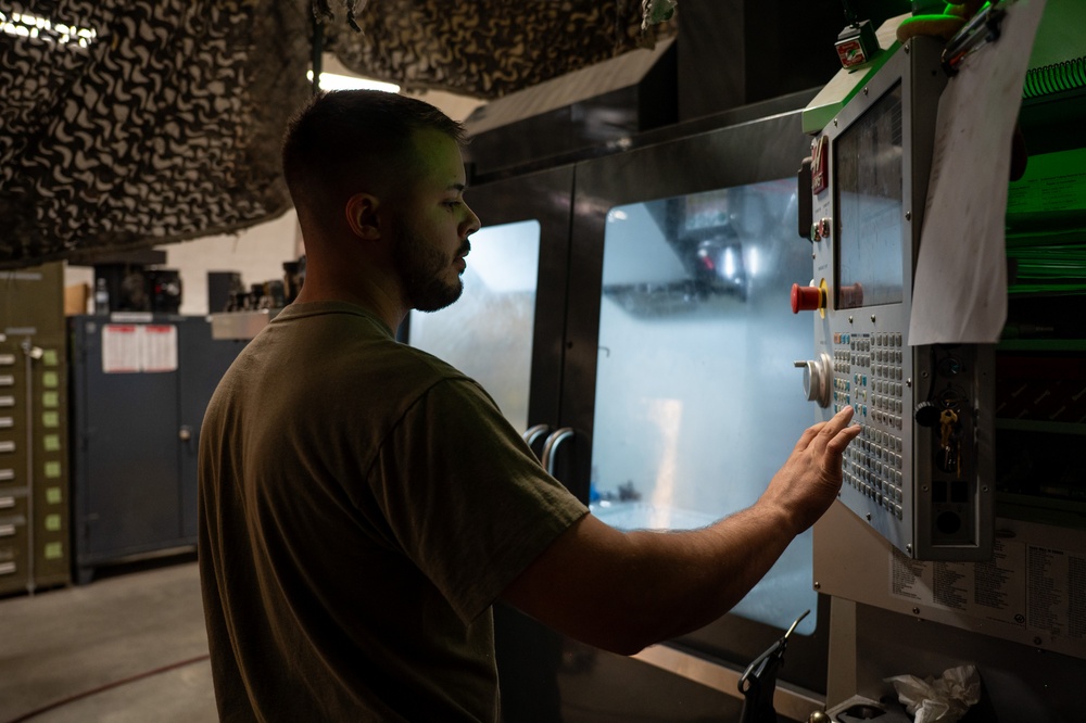 Forging the Fight: 378th EMXS fabrication flight maintains laser-focused precision