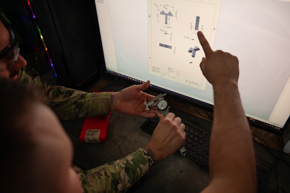 Forging the Fight: 378th EMXS fabrication flight maintains laser-focused precision