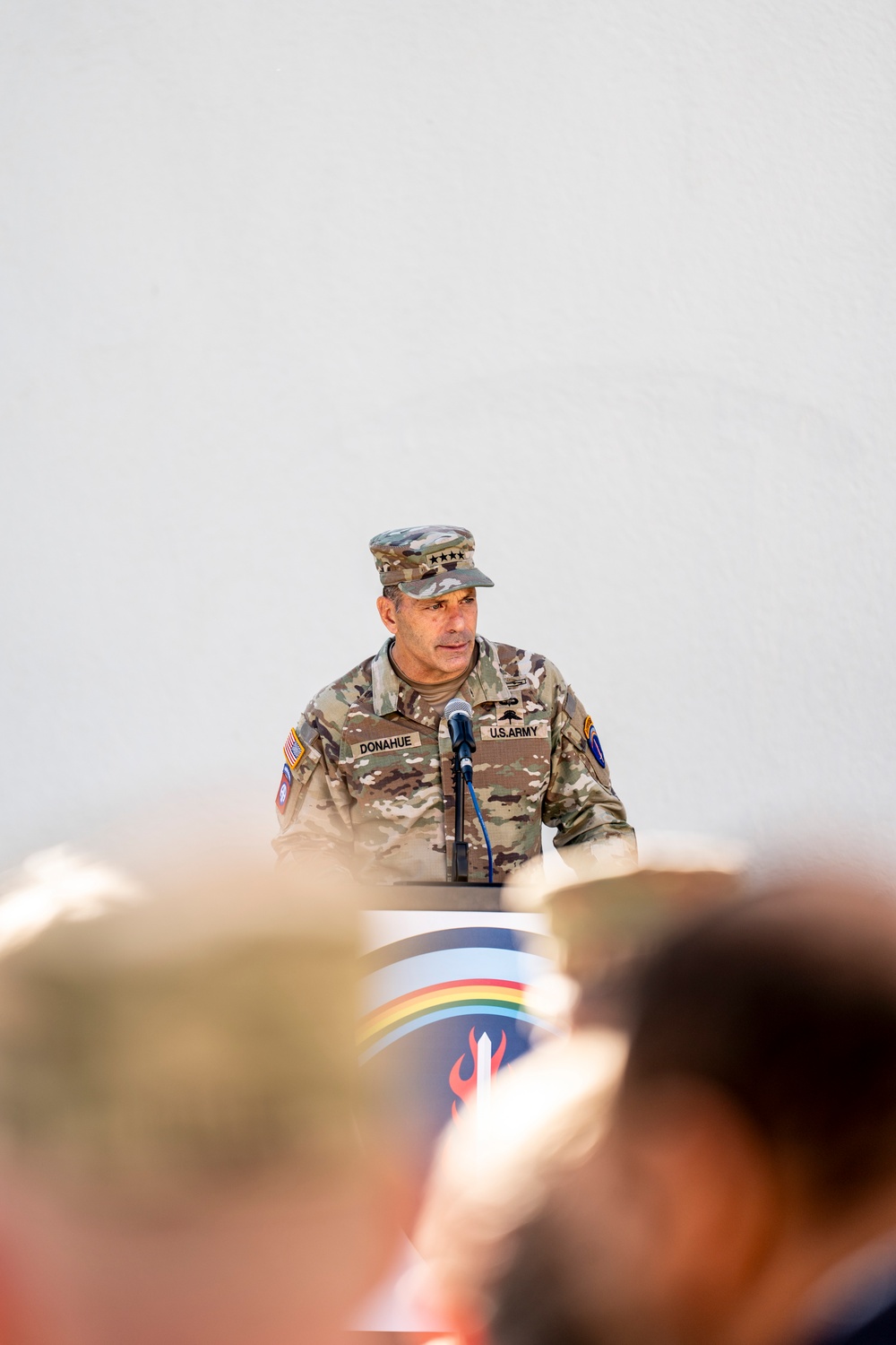 USAREUR-AF Welcomes New Leaders in Clay Kaserne Patching Ceremony