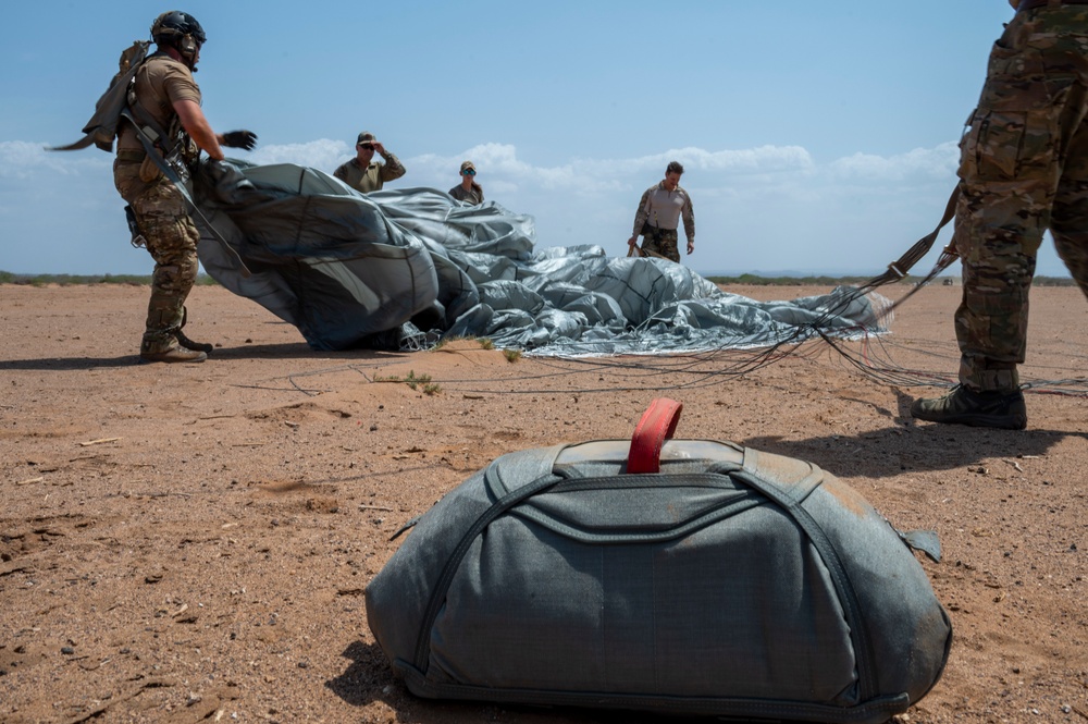 82nd Expeditionary Rescue Squadron Pararescuemen Sharpen Skills with Freefall and Static Line Jumps