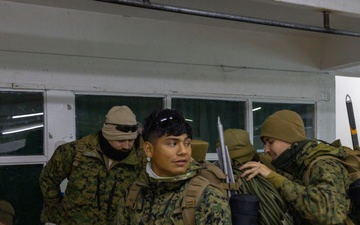 U.S. Marine Engineers conduct hike during Cold Weather Training in Argentina