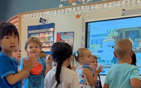 First Day Applause: UPK Students Clap Along with their Teacher at DoDEA Americas Barsanti Elementary School