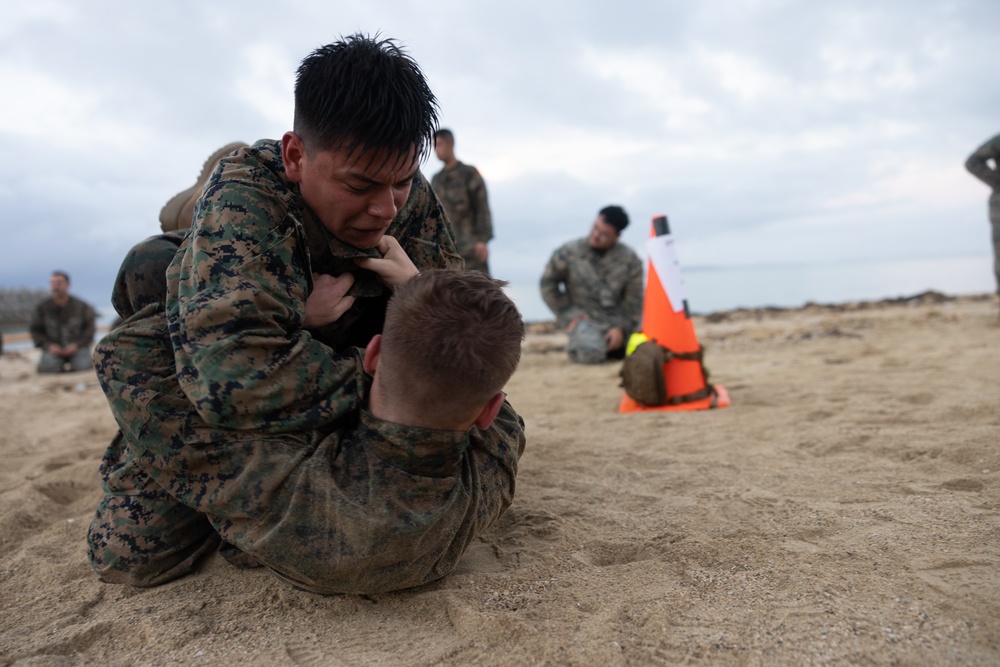 CLB 4 Conducts Battalion MCMAP PT