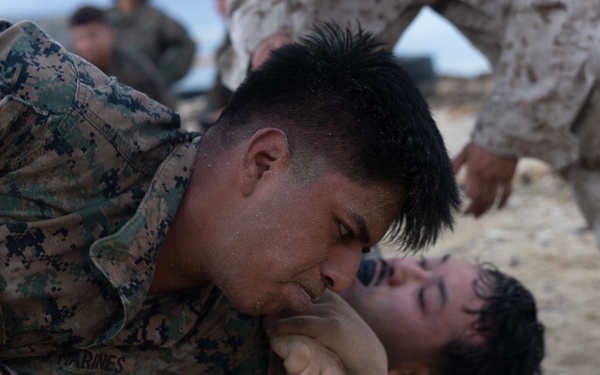 CLB 4 Conducts Battalion MCMAP PT