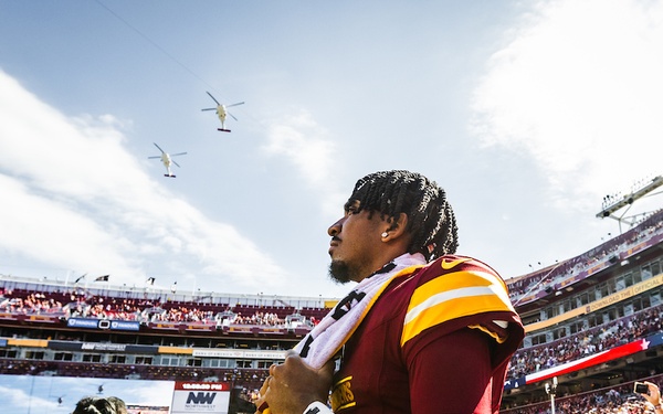 U.S. Navy Sailors Recognized During Commanders Game