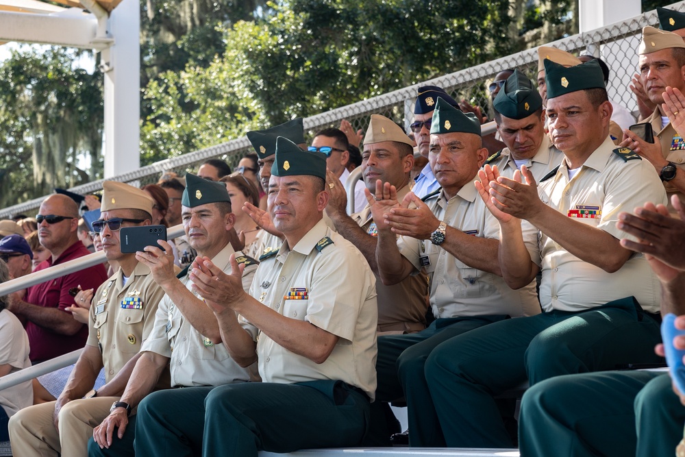 PISAJ 21 Participants and Colombian Armed Forces Sergeants Major Academy Students visit MCRD Parris Island