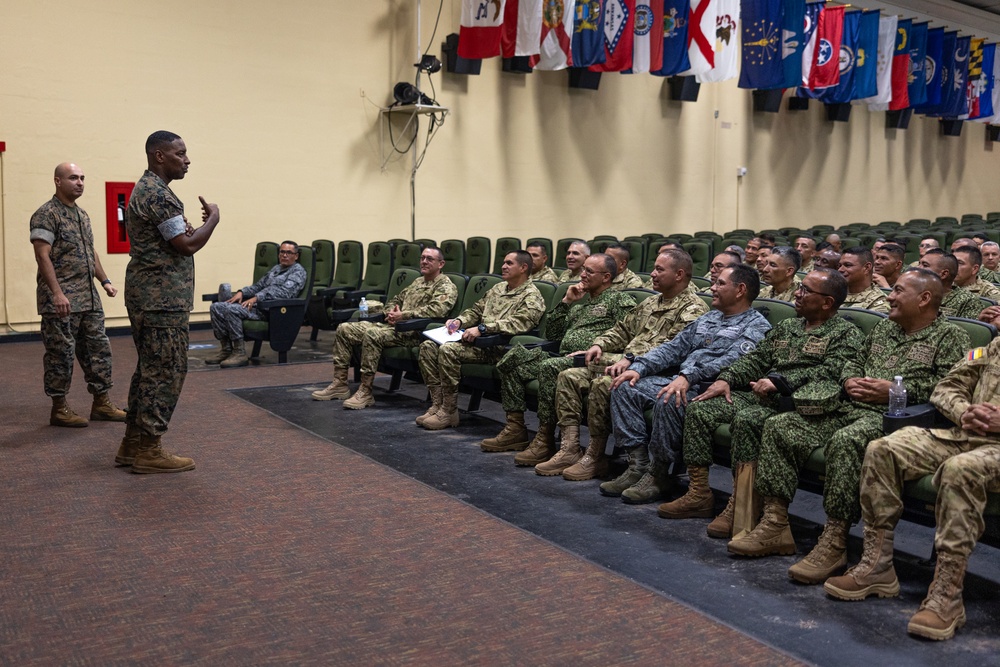 PISAJ 21 Participants and Colombian Armed Forces Sergeants Major Academy Students visit MCRD Parris Island