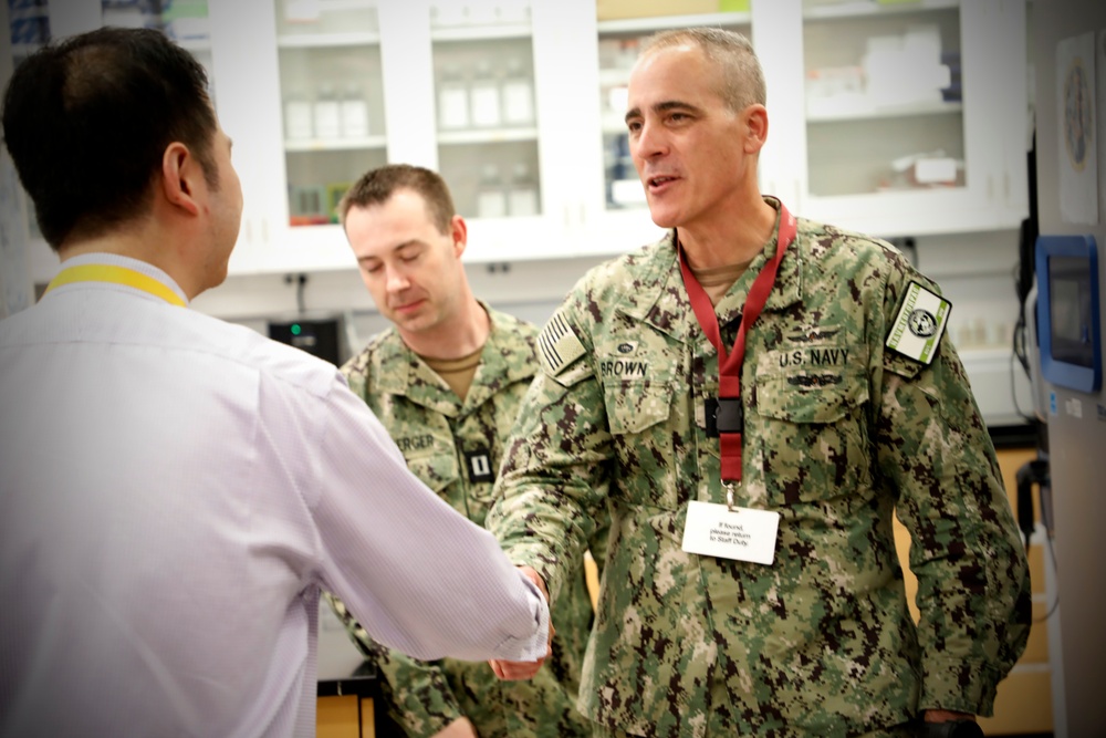 NMRC Hosts New Naval Medical Forces Pacific Commander