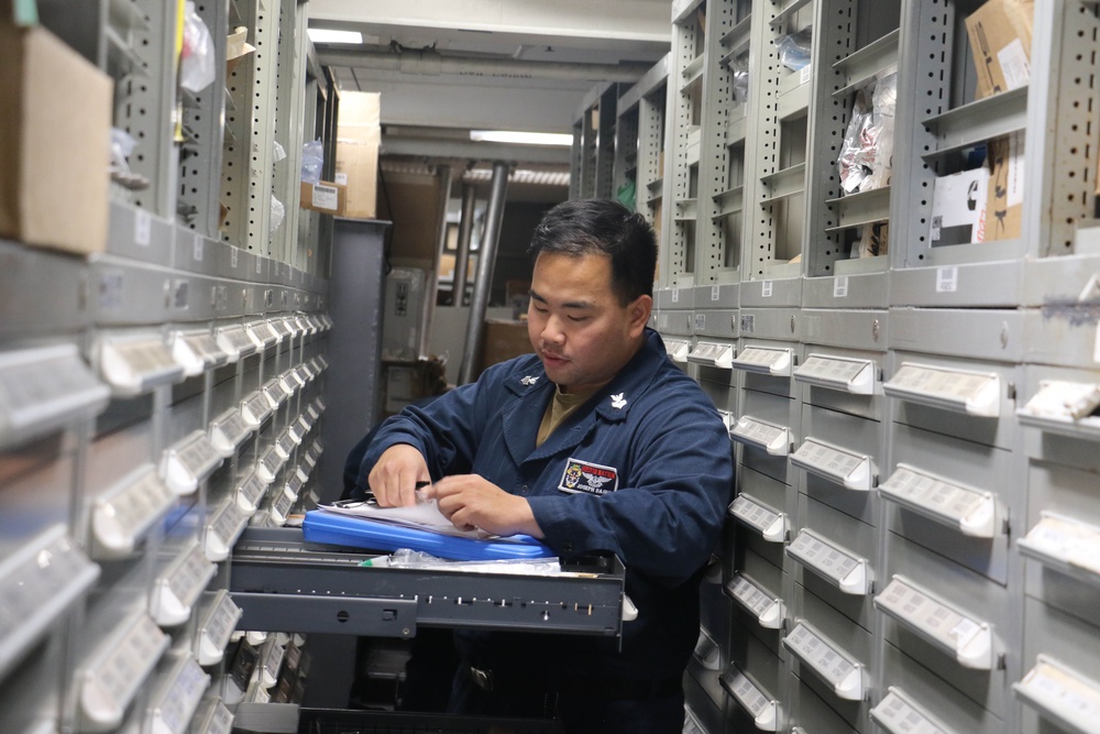 Mustin conducts routine operations