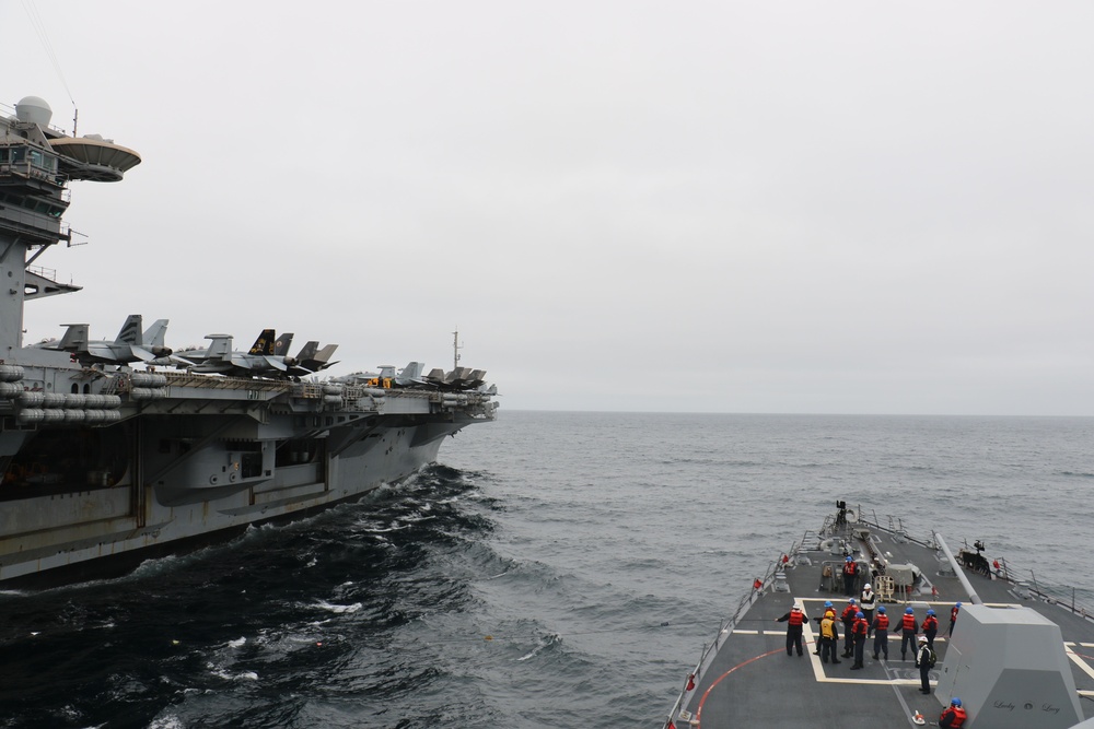 Mustin conducts routine operations