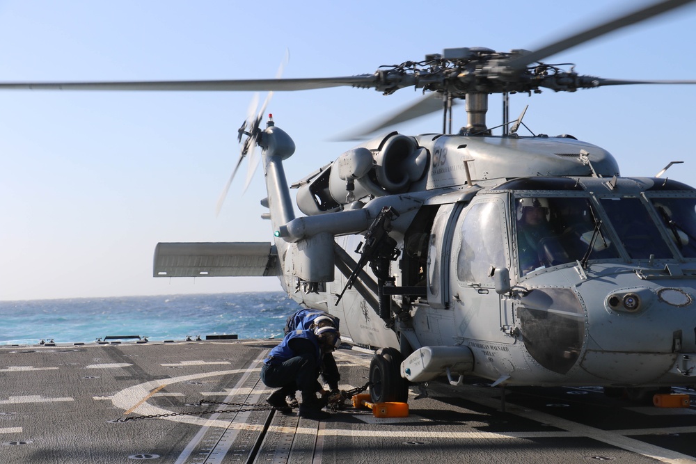 Mustin conducts routine operations