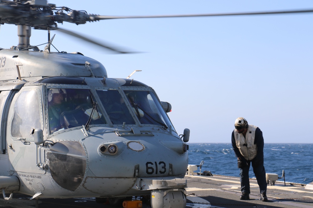 Mustin conducts routine operations
