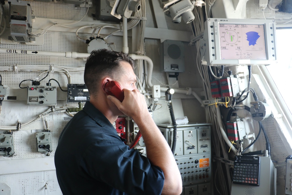 Mustin conducts routine operations