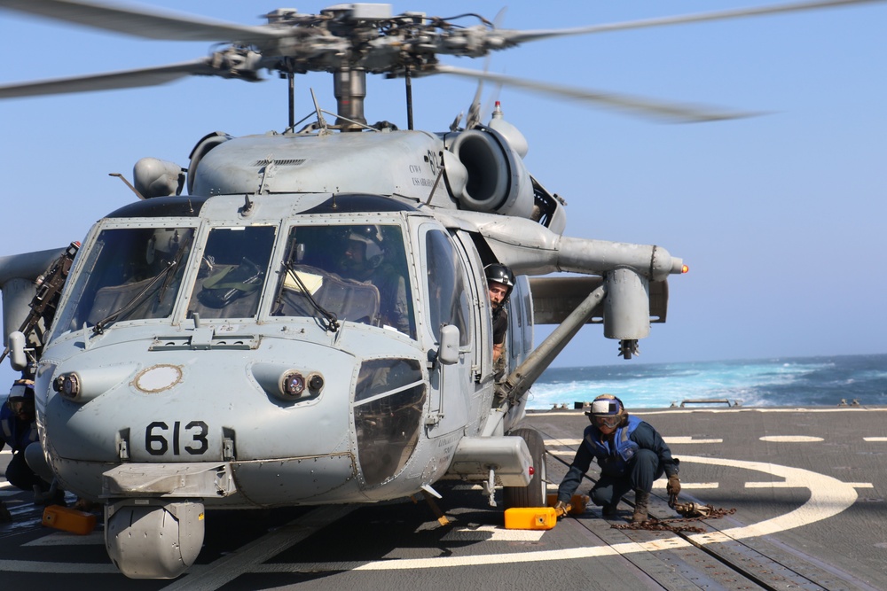Mustin conducts routine operations