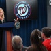 Washington National's center fielder Jacob Young visits the Pentagon