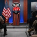 Washington National's center fielder Jacob Young visits the Pentagon