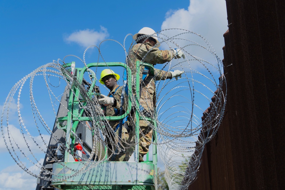 Operation Lone Star - Concertina Wire Installation