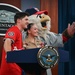 Washington National's center fielder Jacob Young visits the Pentagon