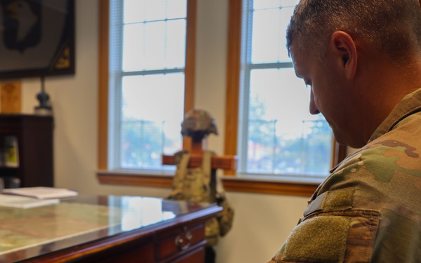 Command Sgt. Maj. Jonathan Reffeor browses the My Army Post app