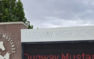 Dugway School sign