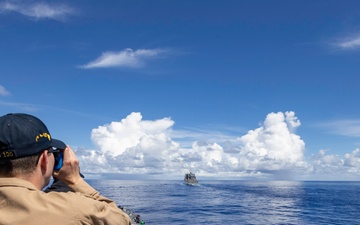 USS Carl M. Levin Conducts Replenishment-at-Sea