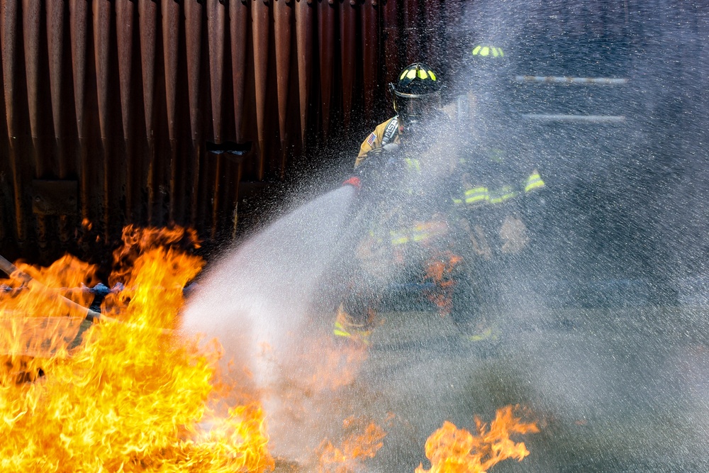 Travis AFB firefighters perform live-fire training
