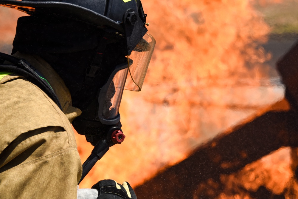 Travis AFB firefighters perform live-fire training