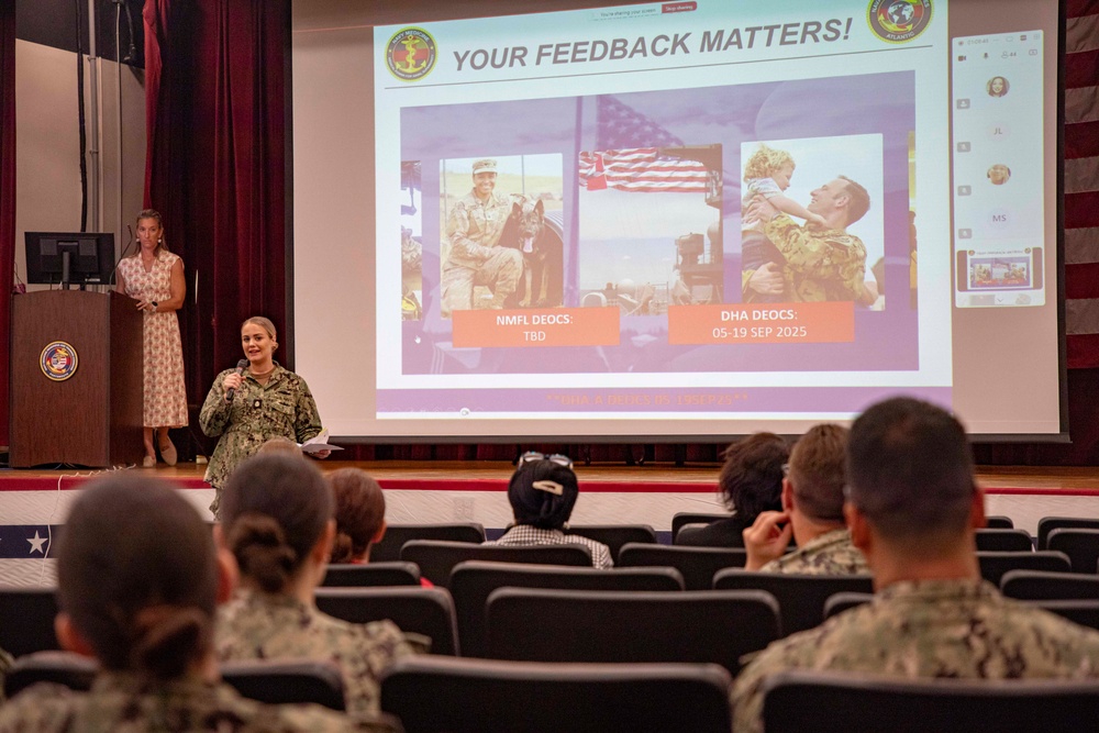 Naval Medical Forces Atlantic Hosts August Monthly Joint All Hands Call