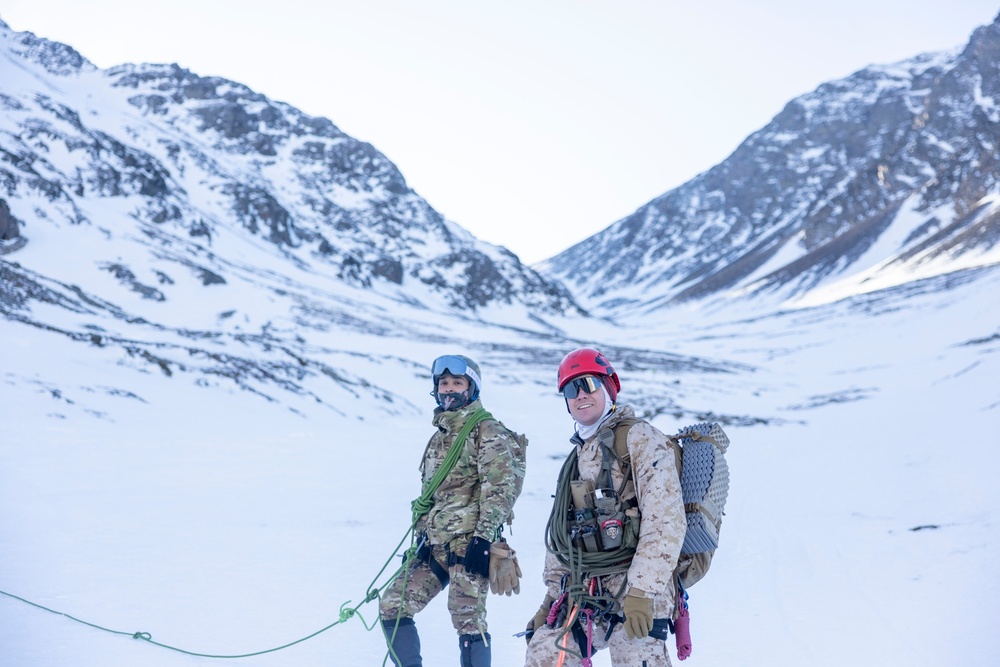 U.S. Marine Engineers conduct hike during Cold Weather Training in Argentina