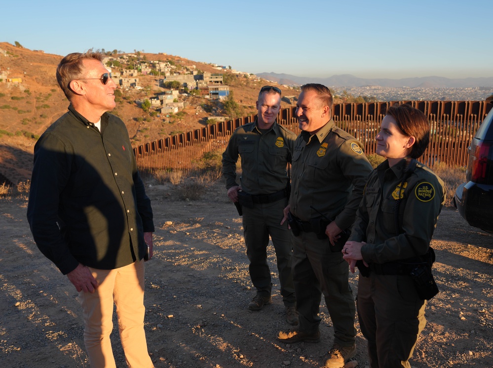 CBP Commissioner Rodney S. Scott tours the U.S. – Mexico border wall near San Diego
