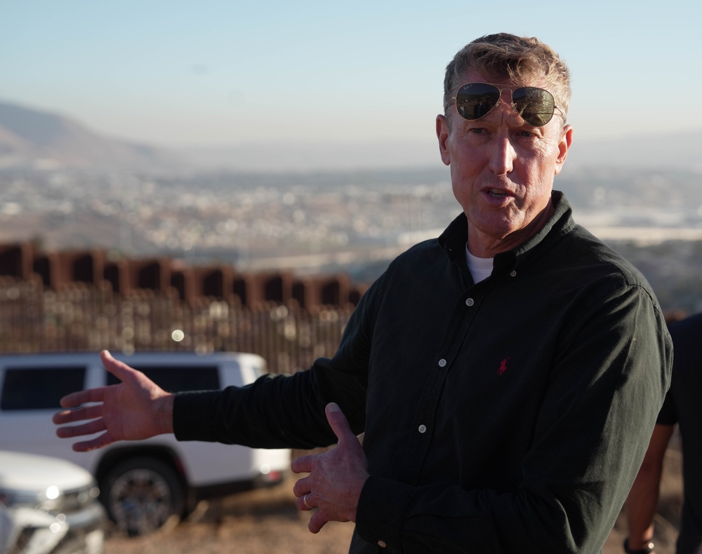 CBP Commissioner Rodney S. Scott tours the U.S. – Mexico border wall near San Diego