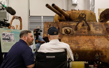 Iwo Jima Marine Reunites With Sherman Tank After 80 Years