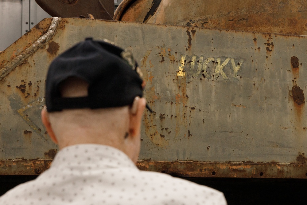 WWII Marine Corps Veteran reunited with Sherman tank