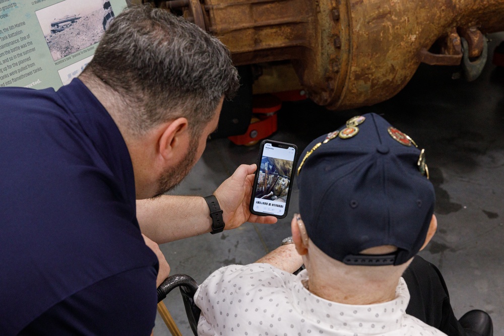 WWII Marine Corps Veteran reunited with Sherman tank