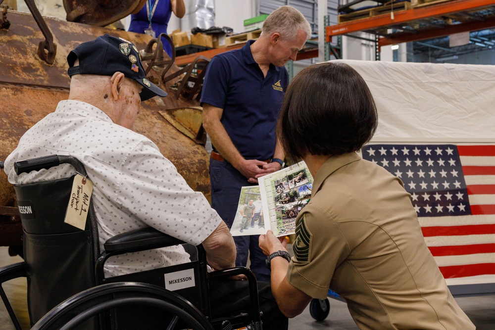 WWII Marine Corps Veteran reunited with Sherman tank