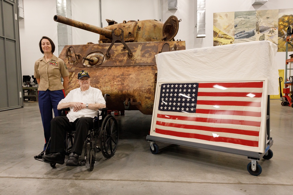 WWII Marine Corps Veteran Reunited With Sherman Tank
