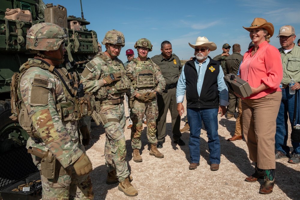 New Mexico Senators visit JTF-SB Soldiers at the southern border