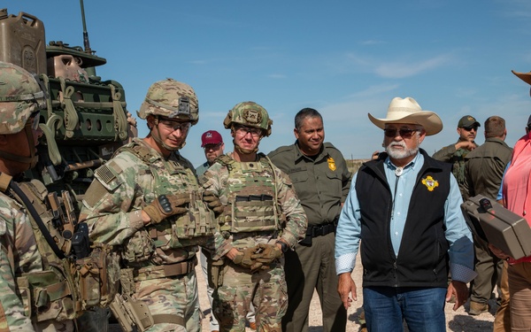 New Mexico Senators visit JTF-SB Soldiers at the southern border