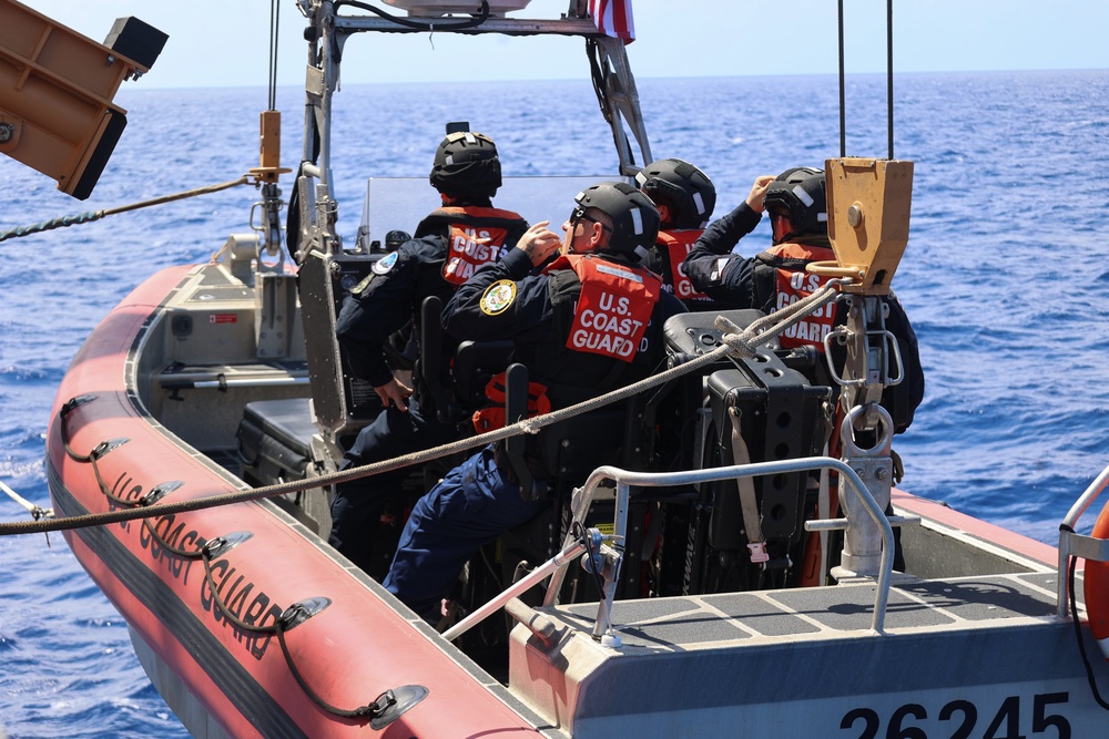 Coast Guard Cutter Forward small boat crews conduct at-sea training