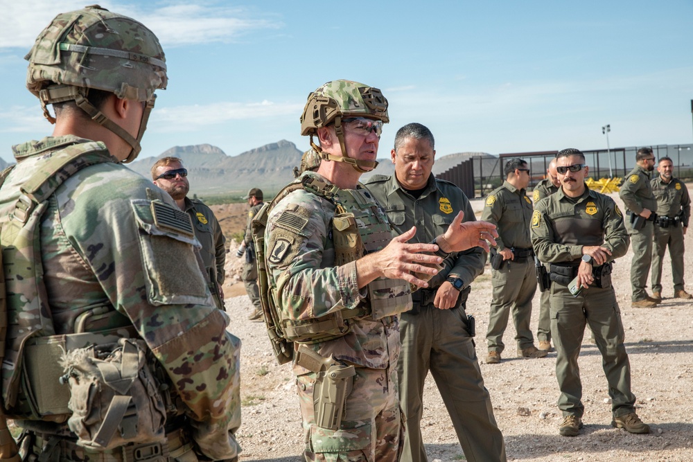 New Mexico Senators visit JTF-SB Soldiers at the southern border