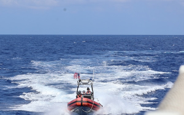 Coast Guard Cutter Forward small boat crews conduct at-sea training